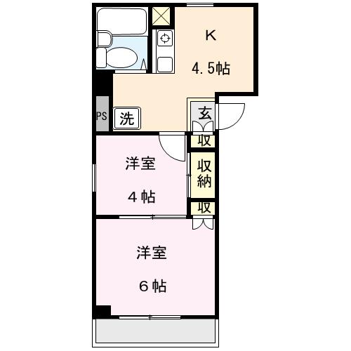 コーポＫＥＮ 501号室 間取り