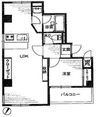港区白金3丁目楽器可（ピアノ・弦・管楽器・声楽）マンション 間取り