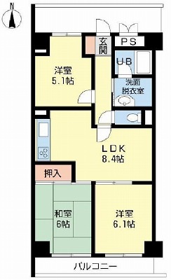 墨田区太平1丁目楽器可（ピアノ・弦/管/打楽器・声楽）マンション 間取り