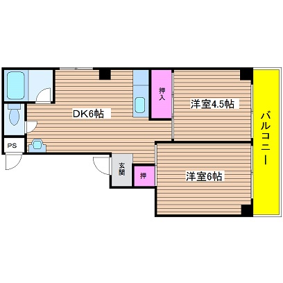大阪府大阪市西区北堀江２丁目 間取り