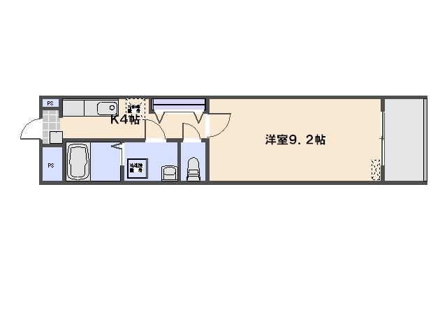 ウィンディア楽々園 1002号室 間取り
