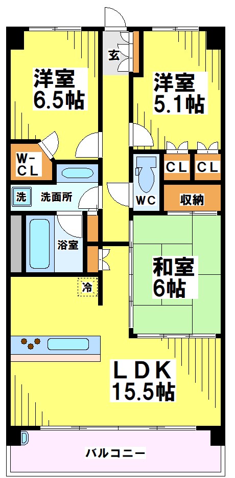 深大寺レジデンス　F棟 間取り