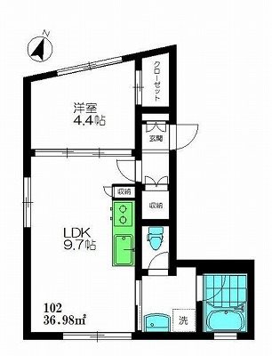 大田区千鳥1丁目楽器可(ピアノ・弦楽器・声楽)マンション 間取り