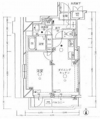 中野区中央5丁目楽器可（弦楽器）マンション 間取り