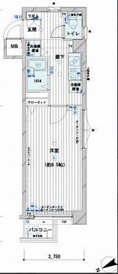中野区若宮１丁目楽器可（弦管楽器・声楽）マンション 間取り