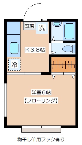 北沢エステ 205号室 間取り