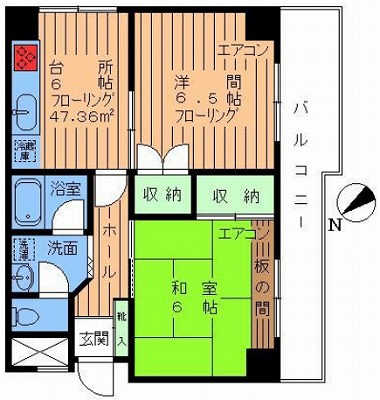 世田谷区用賀３丁目楽器可（アップライトピアノ）マンション 間取り