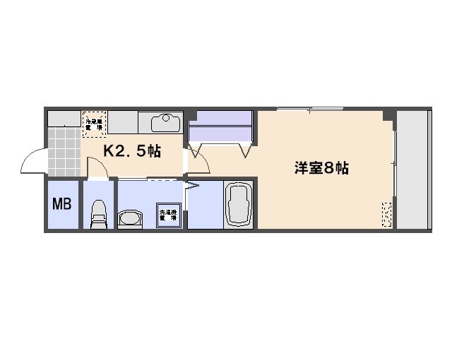 ラージウエスト 302号室 間取り