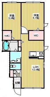 Shamaison Fuji 101号室 間取り