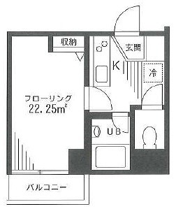東京都調布市若葉町1丁目楽器可（ピアノ・弦管楽器・声楽）マンション 間取り