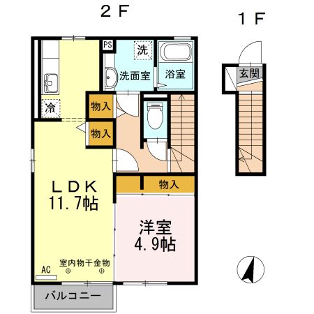 Ｄ－ｒｏｏｍ上堂 間取り