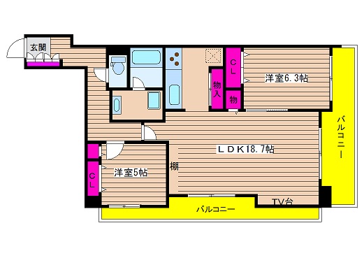シャトー本町 間取り
