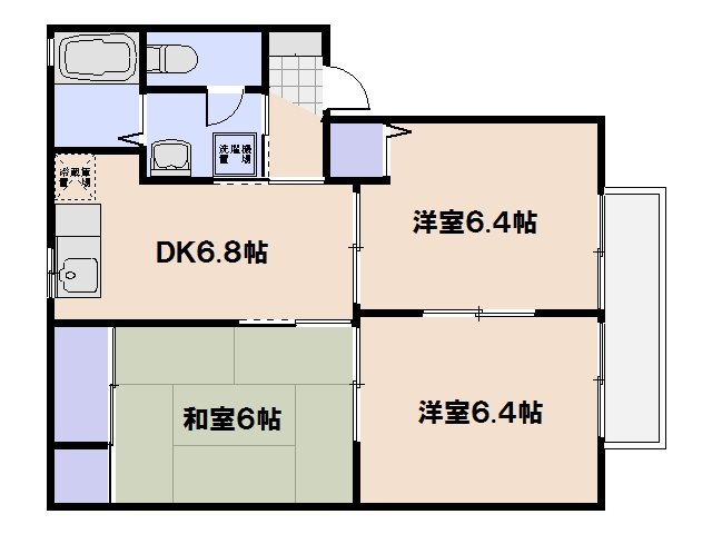 サニープレイス陽光台 201号室 間取り
