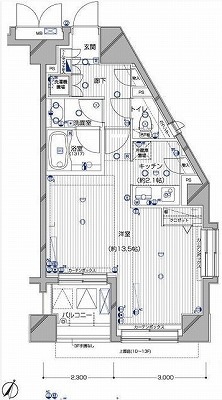 港区西麻布1丁目楽器可(ピアノ)マンション 間取り