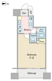 中央区日本橋堀留町2丁目楽器可（ピアノ）マンション 間取り