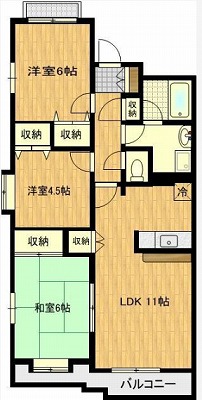 港北区綱島西6丁目楽器可（グランドピアノ・弦楽器）マンション 間取り