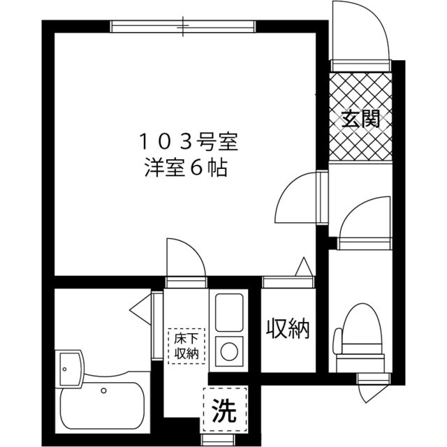 ANハイム 103号室 間取り