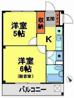 川崎市麻生区高石６丁目楽器可（防音・ピアノ・弦・管楽器・声楽）マンション 間取り