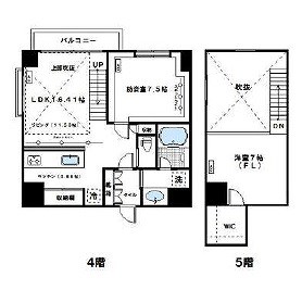 川崎市宮前区宮崎2丁目楽器可(防音・グランドピアノ・弦・管・打楽器・声楽)メゾネットマンション 間取り