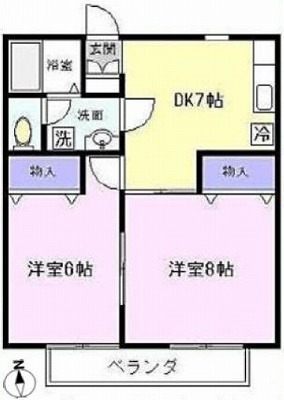 練馬区大泉学園町2丁目楽器可（ピアノ・弦管打楽器・声楽）アパート 間取り
