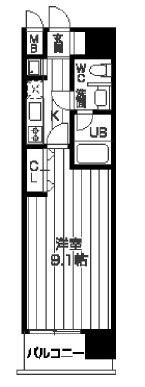 レジディア京町堀 間取り
