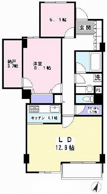大田区田園調布本町楽器可（ピアノ・弦管打楽器・声楽）分譲マンション 間取り