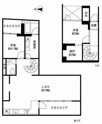 世田谷区駒沢5丁目楽器可（ピアノ・弦管打楽器・声楽）マンション 間取り