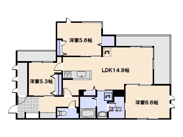 cｅｎｔｒｅ　ｖｉｌｌａｇｅ（サントル　ヴィラージュ） 201号室 間取り