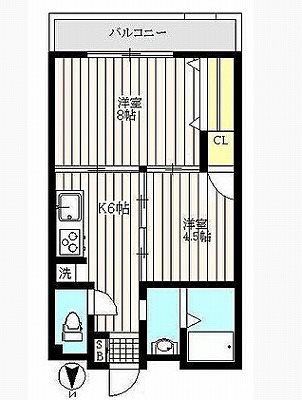 品川区南品川6丁目楽器可(ピアノ・弦楽器)マンション 間取り