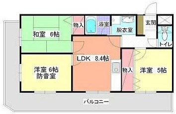 練馬区氷川台4丁目楽器可（防音・ピアノ・弦楽器）マンション 間取り