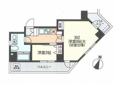 目黒区中央町2丁目楽器可(防音・ピアノ・弦楽器)マンション 間取り