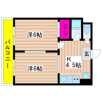 大阪府大阪市西区北堀江３丁目 間取り