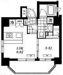 目黒区上目黒2丁目楽器可（アップライトピアノ）分譲マンション 間取り