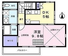練馬区田柄2丁目楽器可（ピアノ・弦管楽器・声楽）アパート 間取り