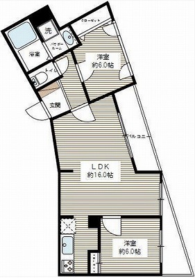 新宿区中落合2丁目楽器可（ピアノ・弦管打楽器・声楽）マンション 間取り