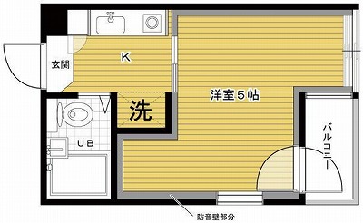 中野区東中野1丁目楽器可（防音・ピアノ・弦管打楽器・声楽）マンション 間取り