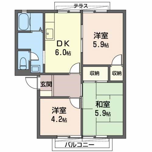 カーサ中百舌鳥A棟 間取り