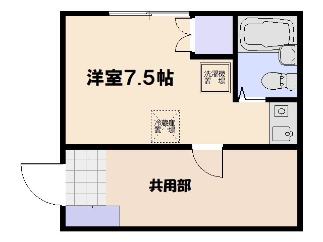 Uステージ五日市中央Ⅱ 201号室 間取り