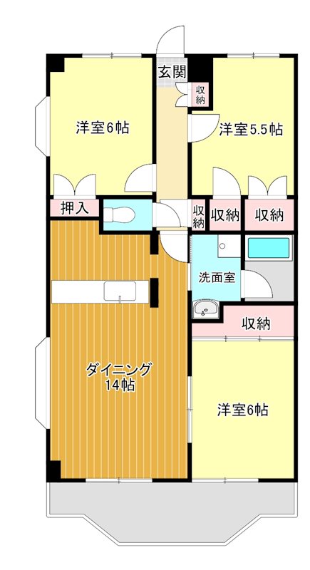 シャルマン・2 401号室 間取り