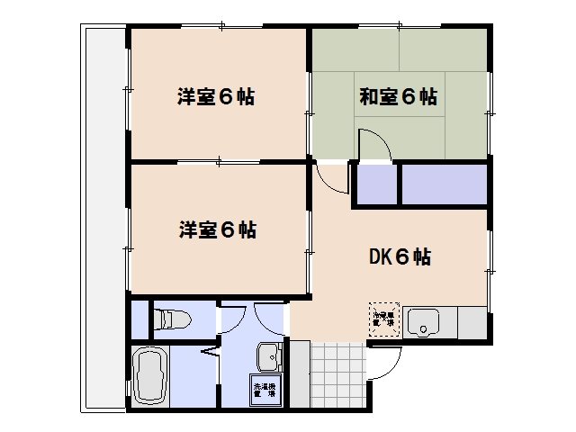 サコマンション 301号室 間取り