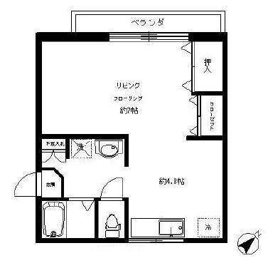 練馬区練馬1丁目女性限定の楽器可（ピアノ・弦/管楽器・声楽・DTM）マンション 間取り