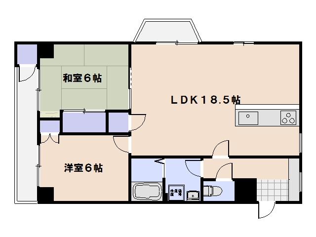 メゾンデューク 201号室 間取り