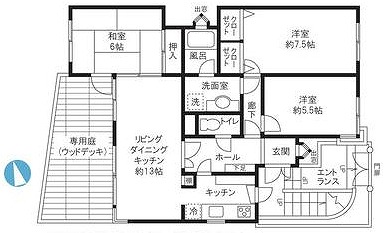 文京区千石1丁目楽器可（ピアノ）マンション 間取り