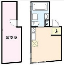 台東区上野桜木1丁目楽器可（防音・24時間演奏・ピアノ・弦管楽器・声楽・DTM）マンション 間取り