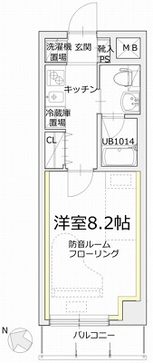 目黒区中目黒1丁目楽器可(防音・24時間演奏・グランドピアノ・弦・管楽器・声楽・DTM)マンション 間取り