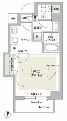 世田谷区太子堂2丁目楽器可（防音・ピアノ・弦管楽器・声楽・DTM）マンション 間取り