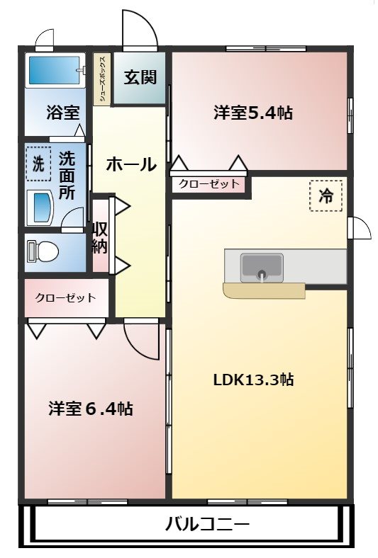 ブランシェ 101号室 間取り