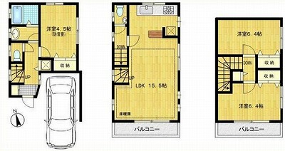練馬区豊玉北3丁目楽器可(防音・グランドピアノ・弦・管打楽器・声楽)戸建 間取り
