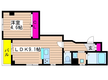 プレジール京町堀 間取り