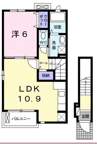 モヤパラチャ 201号室 間取り